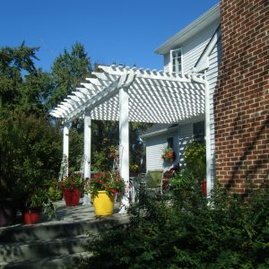 pergola attached to house