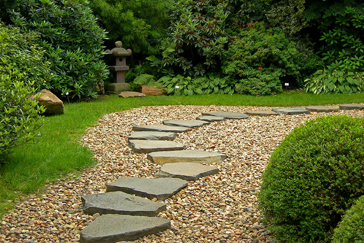 stone garden pathway