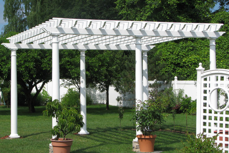 free standing amish built pergola