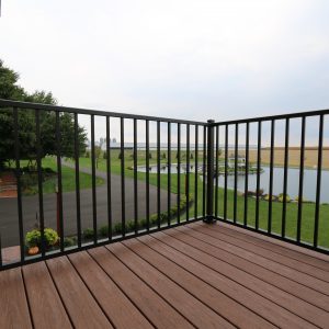 tuscany black aluminum deck railings