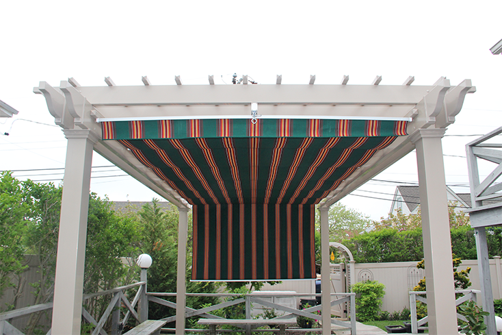 deluxe pergola with canopy