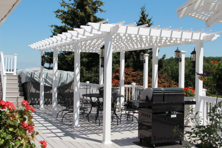 dining area deck pergola idea