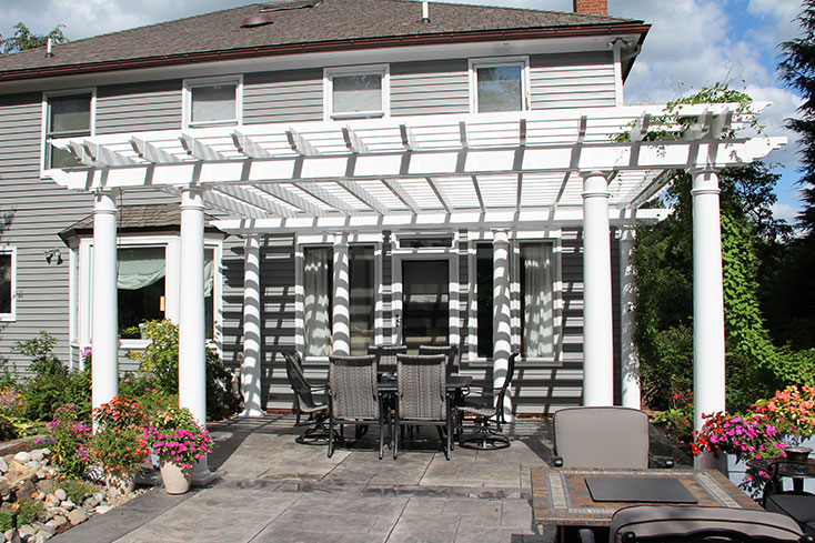 difference between a pergola and a pavilion