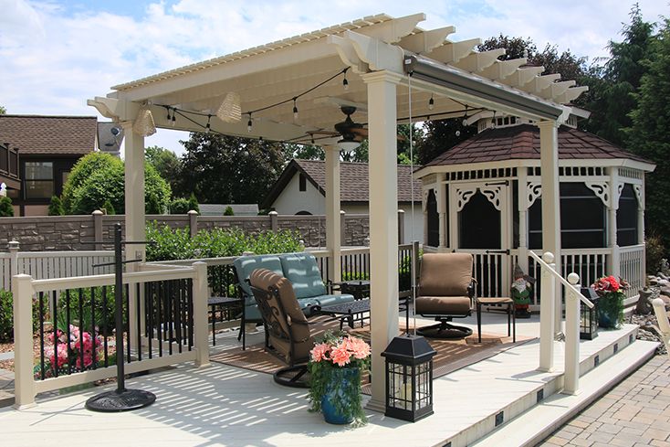 decorate a pergola with string lights