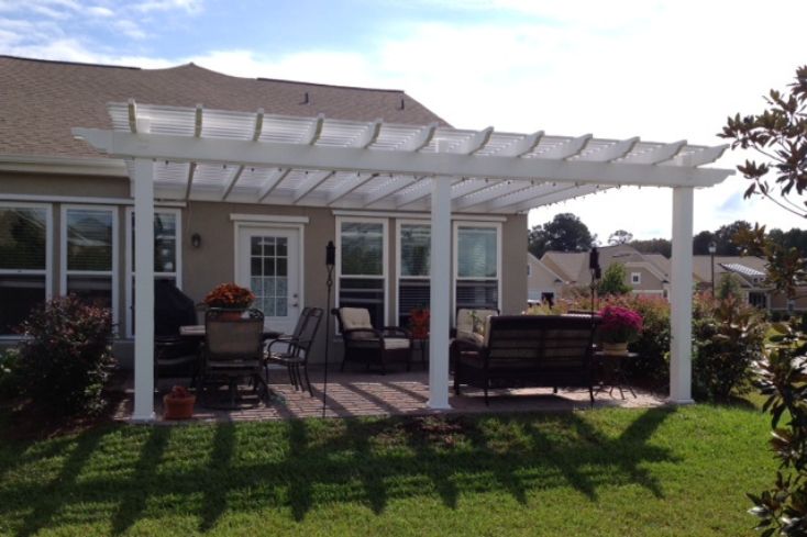 types of vinyl pergola materials