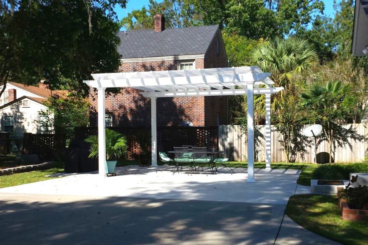 pergola carport on driveway