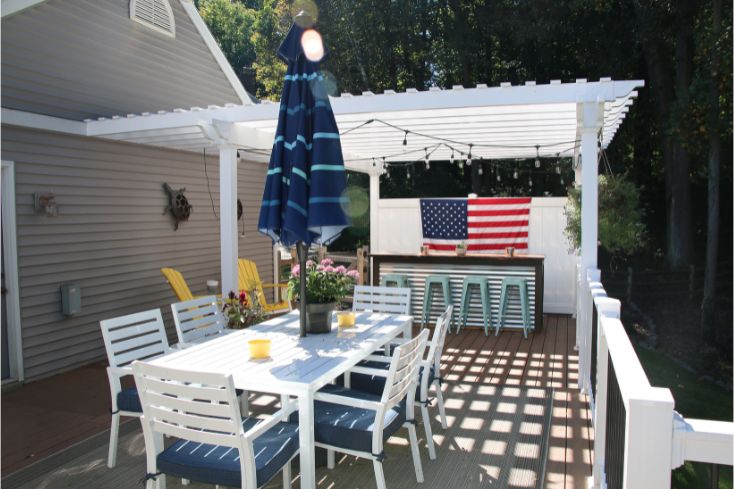 how much is a vinyl pergola cost attached to the house