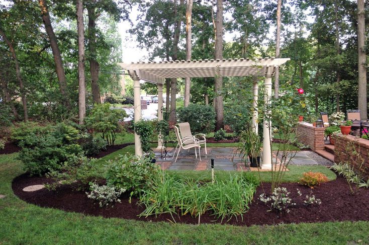 Tan freestanding pergola kit, no installation needed