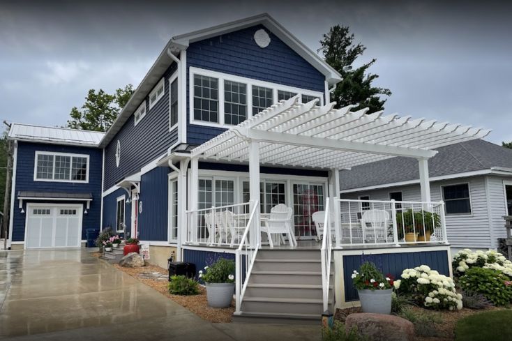 front yard pergola ideas for coastal home
